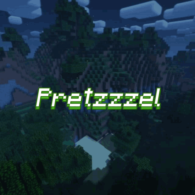 a minecraft scene with the words fretzzzel written on it