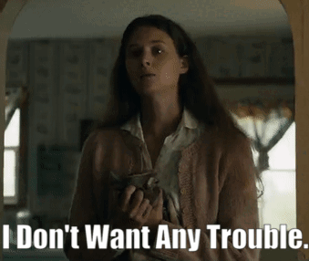 From Tv Show Sara Myers GIF - From Tv Show Sara Myers I Dont Want Any Trouble GIFs
