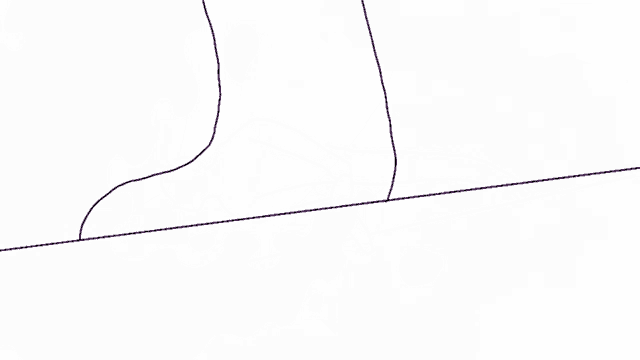 a drawing of a purple and white swirl with a circle in the middle