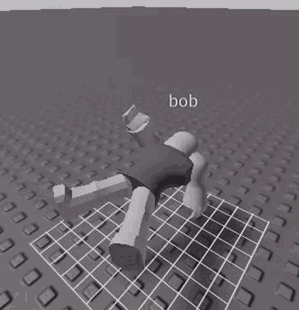 a person is doing a handstand in a video game on a grid .