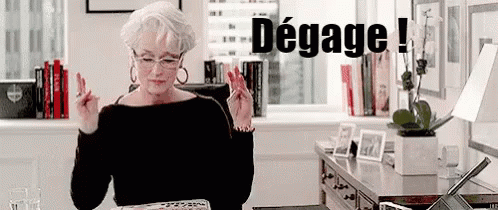 Dégage Meryl Streep GIF - Meryl Streep The Devil Wears Prada Degage GIFs