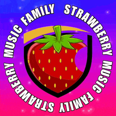 a logo for a family strawberry music company