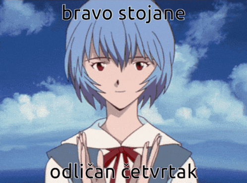 a picture of a girl with the words bravo stojene written on it