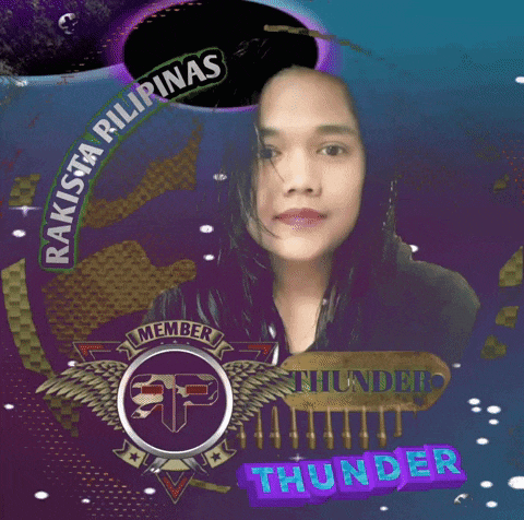 a picture of a woman with the name thunder