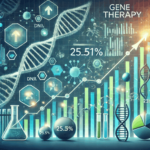 a graph showing a 25.51% increase in the number of dna molecules