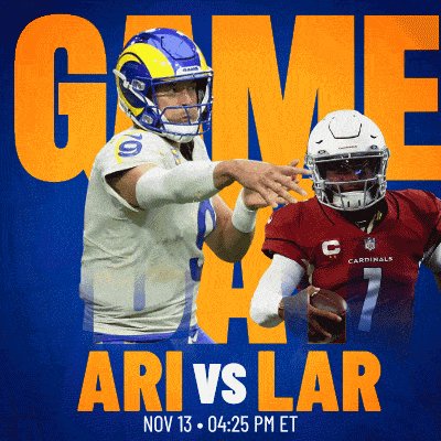 an advertisement for ari vs lar on nov 13