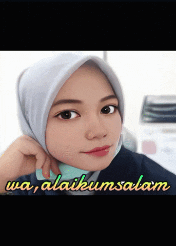 a picture of a woman wearing a hijab with the words wa alaikumsalam written on the bottom