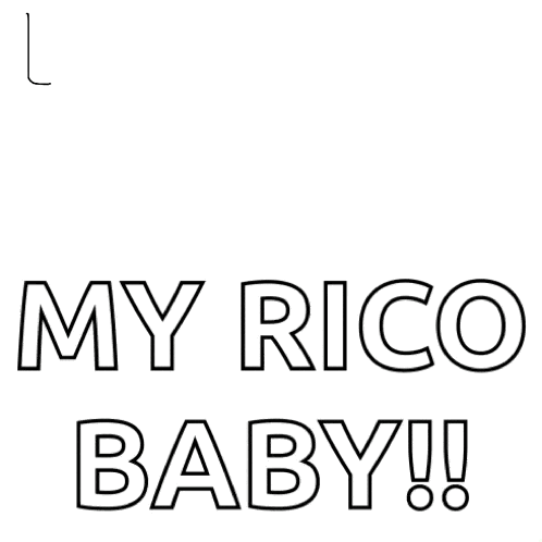a black and white drawing that says u are perfect my rico baby