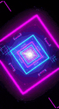 a purple and blue glowing square with the letter l on it