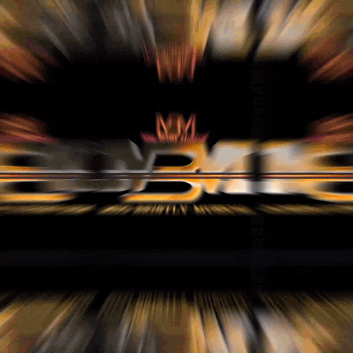 a blurry image of a logo that says nm