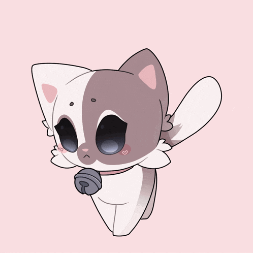 a drawing of a cat with a bell around his neck