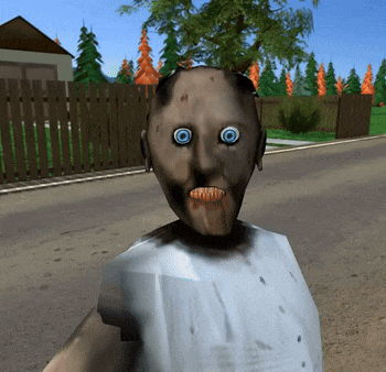 a computer generated image of a person with blue eyes and a white shirt