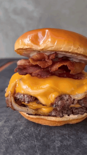 Bacon Double Cheeseburger Food GIF