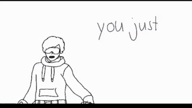a drawing of a person with the words " you just need to blow off some steam " below them