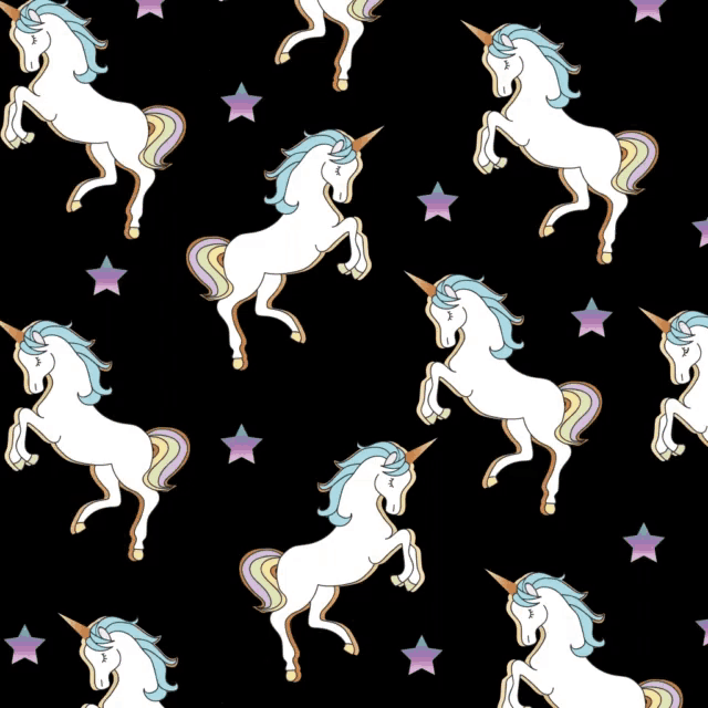 a collage of photos of a woman with unicorns on the bottom