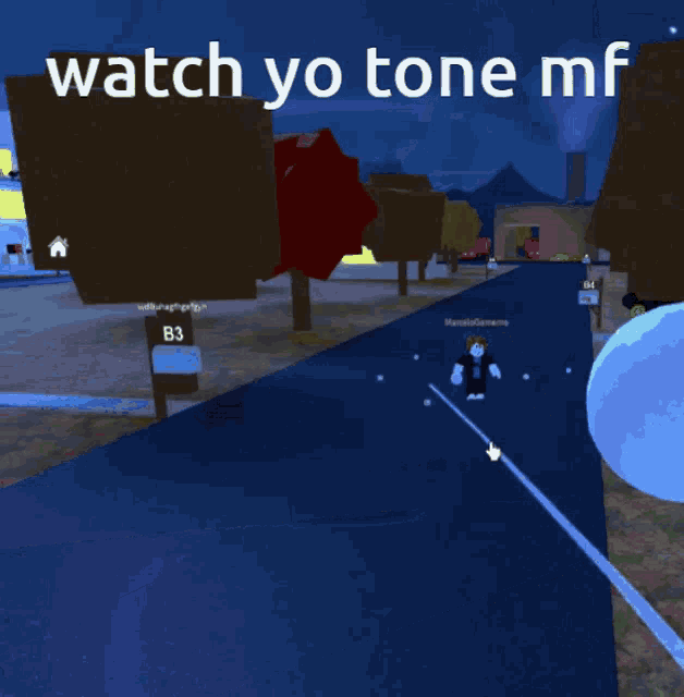 a picture of a house with the words watch yo tone mf on it