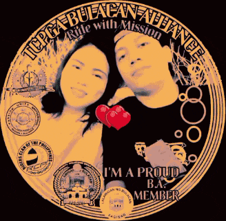 a picture of a man and a woman with the words i 'm a proud ba member on the bottom