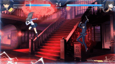 a video game is being played with the number 74 in the upper right corner