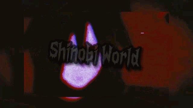 a picture of a mountain with the words shinobi world written on it