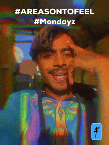 a picture of a man with the words #areasontofeel #mondayz