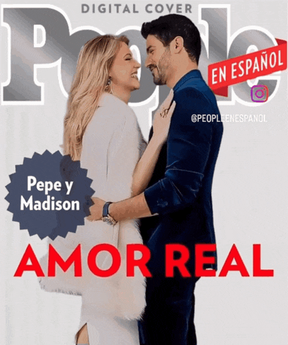 a digital cover of people magazine with pepe y madison