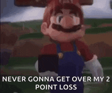 mario is taking a picture of himself in a video game while holding a cell phone .