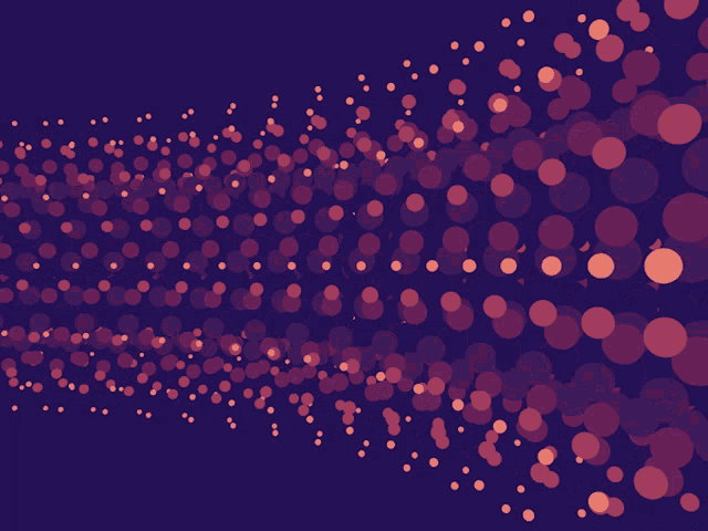 a purple background with circles and dots on it