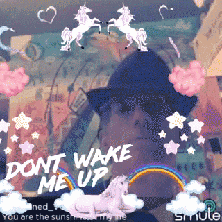 a picture of a person with unicorns and the words dont wake me up