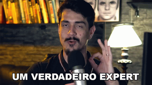 Vitor Santos, do canal Metaforando, dizendo "um verdadeiro expert".