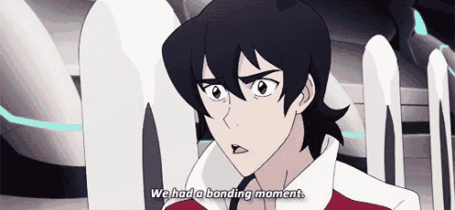 a cartoon character is talking about a bonding moment