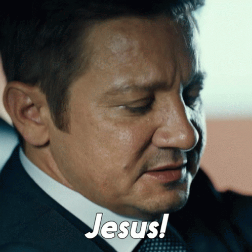 Jesus Mike Mclusky GIF - Jesus Mike Mclusky Jeremy Renner GIFs