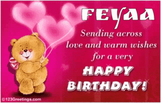 a teddy bear is holding a heart shaped balloon and says " sending across love and warm wishes "