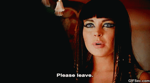 Please Leave GIF - Cleopatra Lindsay Lohan Please Leave GIFs