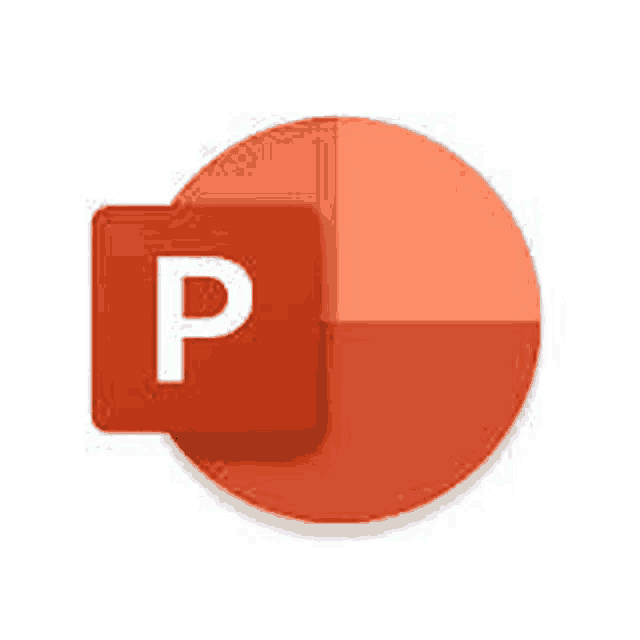 the powerpoint logo is in a circle with a square in the middle .