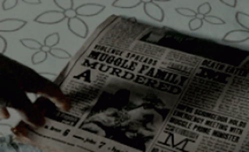 Harry Potter Newspaper GIF - Harry Potter Newspaper Muggle Family Murder GIFs