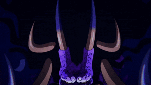 a close up of a cartoon character with a purple mask on