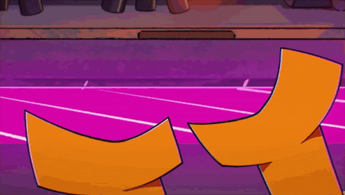 a cartoon character is stretching his legs in front of a building with chinese writing