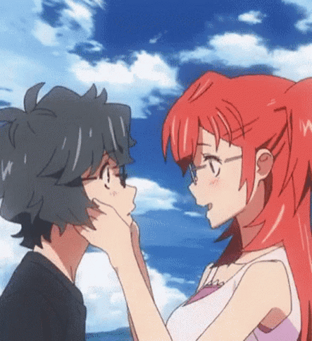 besos anime(anime kiss)  Anime couple kiss, Anime girls kissing, Anime  couples
