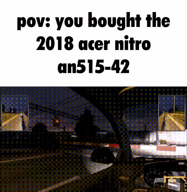 a picture of a car with the words " you bought the 2018 acer nitro an515-42 " above it