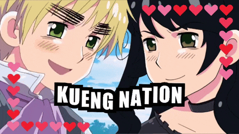 a picture of a boy and girl with the words kueng nation