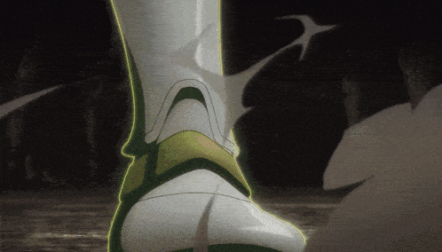a close up of a person 's leg with a green stripe
