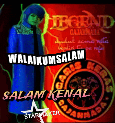 a poster for legend gajahmada shows a woman in a blue robe