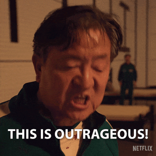 a man in a green jacket says this is outrageous netflix