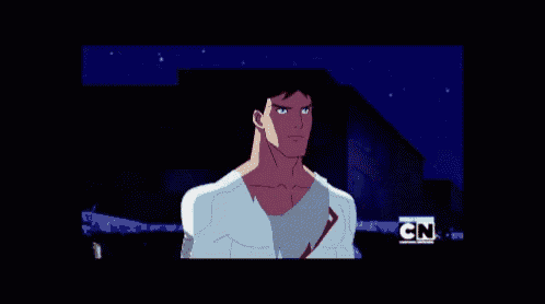 a close up of superman 's face with cn on the bottom