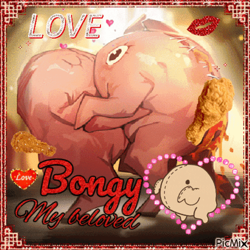 a greeting card that says love bongy my beloved on it