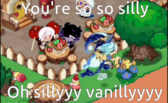 a screenshot of a video game with the words you 're so so silly