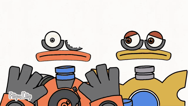 a cartoon of a duck and a fish with the word flipa clip on the bottom right
