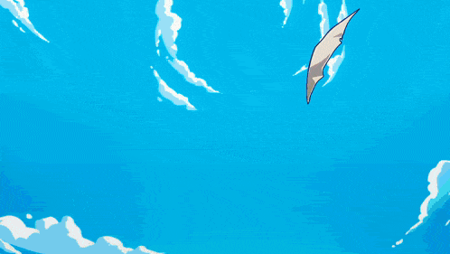 a cartoon drawing of a person floating in the water