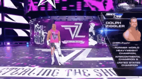 a wrestler named dolph ziggler is on the stage