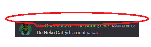 a screenshot of a message that says do neko catgirls count edited